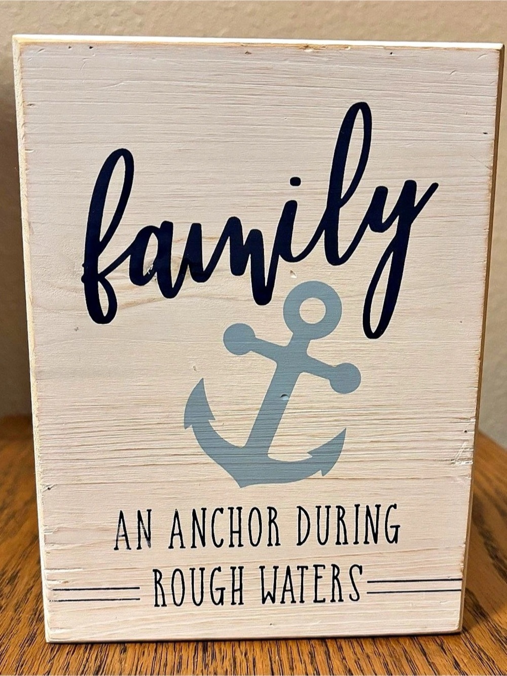 Collins Family An Anchor During Rough Waters Wooden Sign